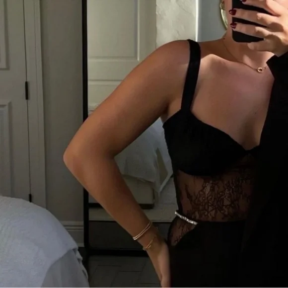 Black Lace Bodysuit - Picture 3 of 3